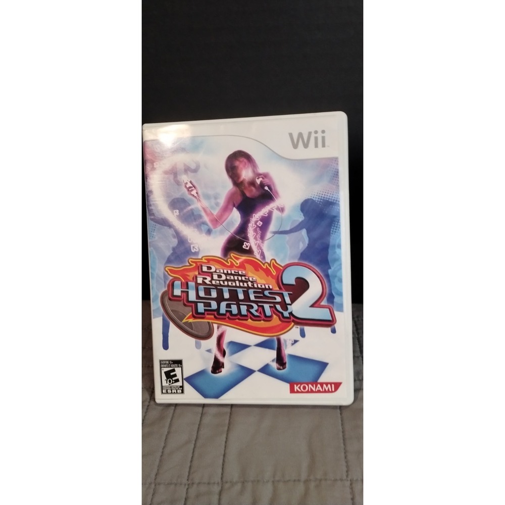 Konami Dance Dance Revolution Hottest Party 2 Nintendo Wii E10+ w/ Booklet